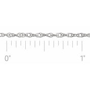 14K White 1.5 mm Rope Chain by the Inch