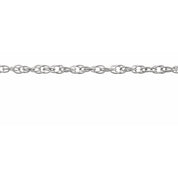 14K White 1.5 mm Rope Chain by the Inch
