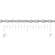 14K White Recycled Metal 1.5 mm Rope Chain by the Inch