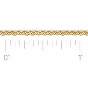 14K Yellow Recycled Metal 1.8 mm Wheat Chain by the Inch