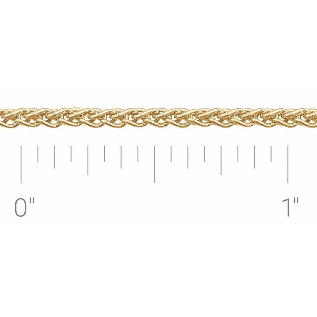 14K Yellow Recycled Metal 1.8 mm Wheat Chain by the Inch