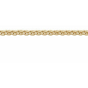 14K Yellow Recycled Metal 1.8 mm Wheat Chain by the Inch