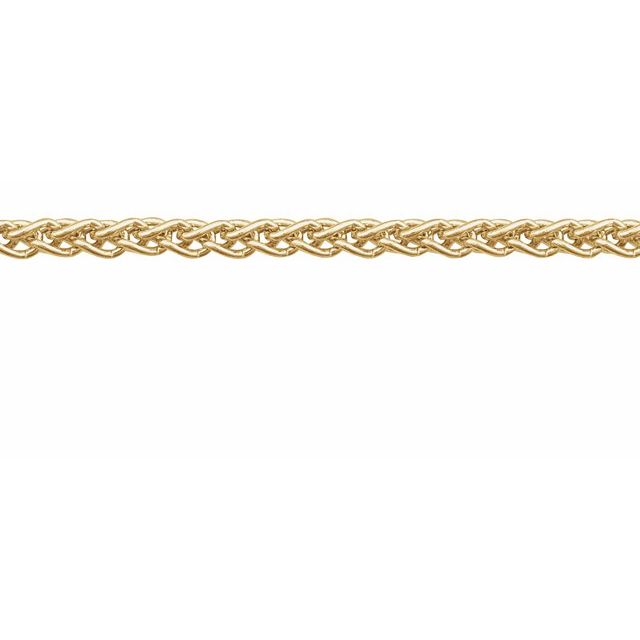 14K Yellow Recycled Metal 1.8 mm Wheat Chain by the Inch
