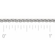 14K White Recycled Metal 1.8 mm Wheat Chain by the Inch