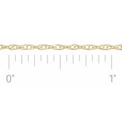14K Yellow Gold-Filled 1.25 mm Rope Chain by the Inch