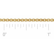 14K Yellow 1.75 mm Diamond-Cut Box Chain by the Inch