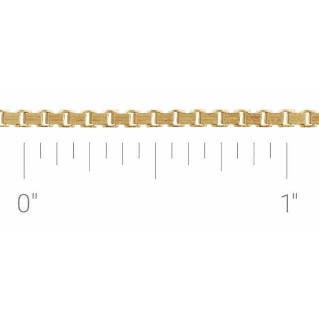 14K Yellow 1.75 mm Diamond-Cut Box Chain by the Inch