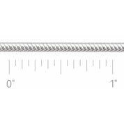 Sterling Silver 2.5 mm Round Snake Chain by the Inch
