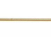 14K Yellow 1.5 mm Round Snake Chain by the Inch