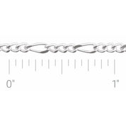 Sterling Silver 2.5 mm Figaro Chain by the Inch