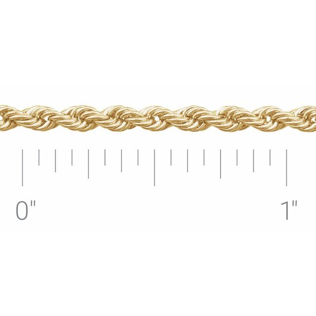 14K Yellow 2.5 mm Rope Chain by the Inch - CH955:100:P