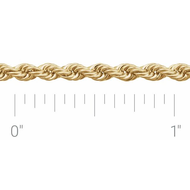 14K Yellow 3 mm Rope Chain by the Inch - CH957