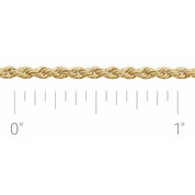 14K Yellow 1.8 mm Diamond-Cut Rope Chain by the Inch