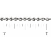 14K White 1.8 mm Diamond-Cut Rope Chain by the Inch