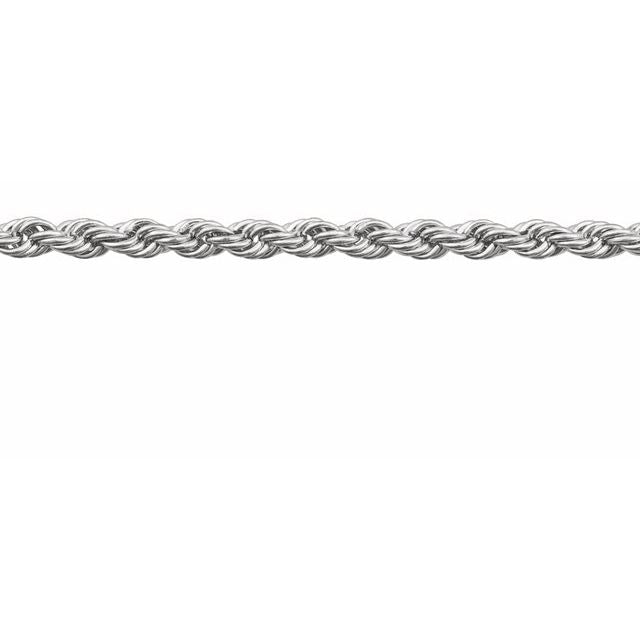 14K White 1.8 mm Diamond-Cut Rope Chain by the Inch