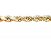 14K Yellow 3.9 mm Diamond-Cut Rope Chain by the Inch