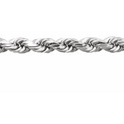 14K White 3.9 mm Diamond-Cut Rope Chain by the Inch