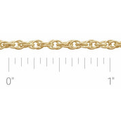 14K Yellow Gold-Filled 2.3 mm Rope Chain by the Inch