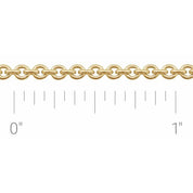 14K Yellow Gold-Filled 2.4 mm Cable Chain by the Inch