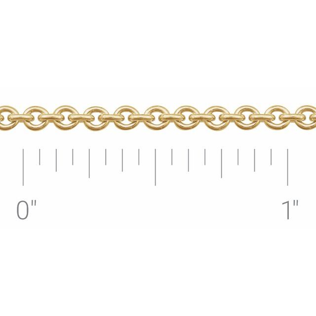 14K Yellow Gold-Filled 2.4 mm Cable Chain by the Inch