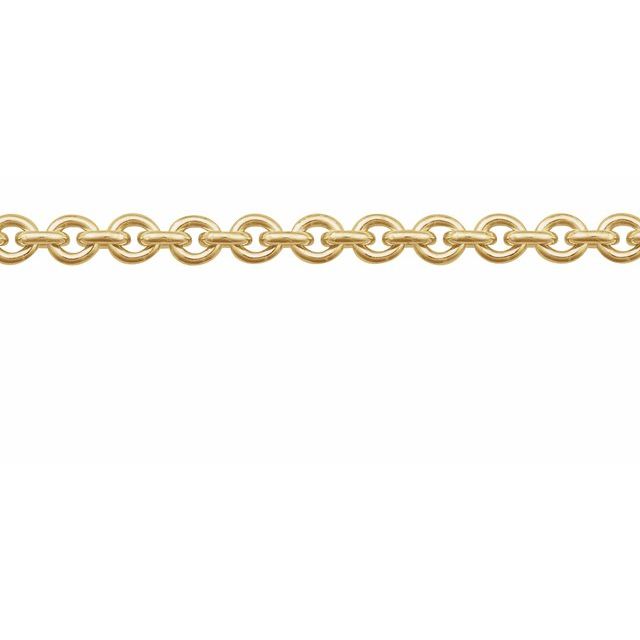 14K Yellow Gold-Filled 2.4 mm Cable Chain by the Inch