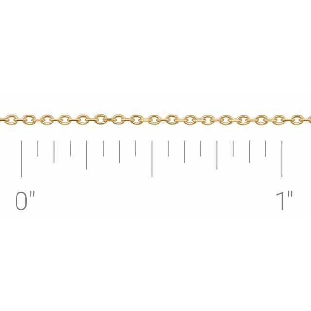 14K Yellow Recycled Metal 1 mm Diamond-Cut Cable Chain by the Inch