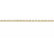 14K Yellow Recycled Metal 1 mm Diamond-Cut Cable Chain by the Inch