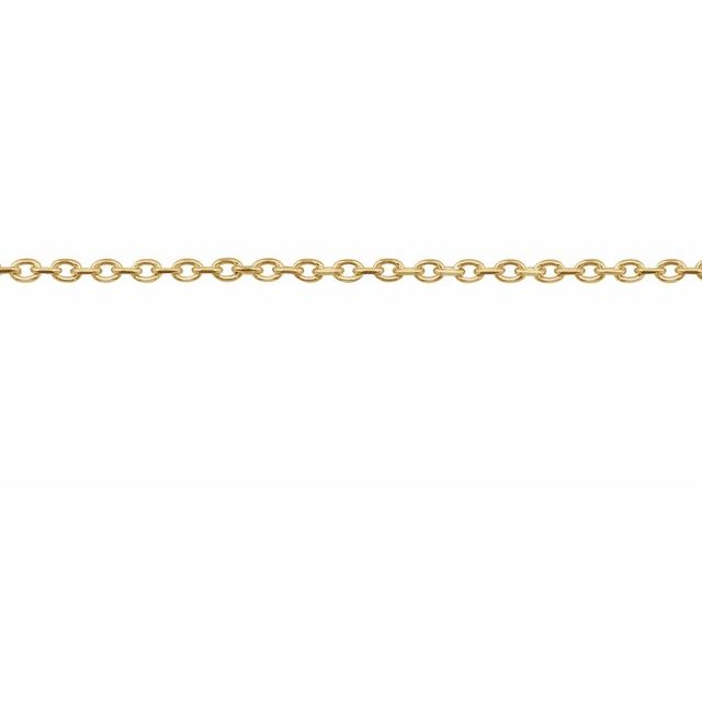 14K Yellow Recycled Metal 1 mm Diamond-Cut Cable Chain by the Inch