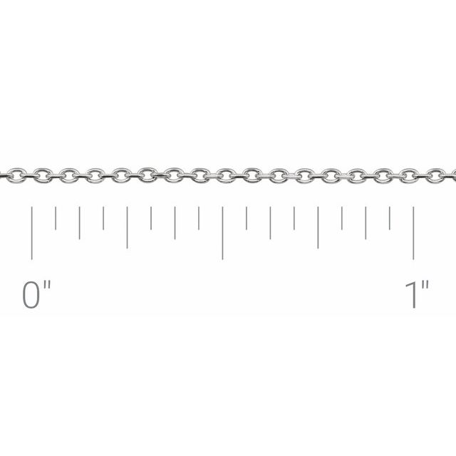 Platinum 1 mm Diamond-Cut Cable Chain by the Inch