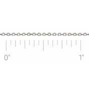 14K White Recycled Metal 1 mm Diamond-Cut Cable Chain by the Inch