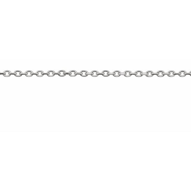 14K White Recycled Metal 1 mm Diamond-Cut Cable Chain by the Inch