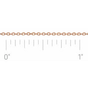 14K Rose Recycled Metal 1 mm Diamond-Cut Cable Chain by the Inch