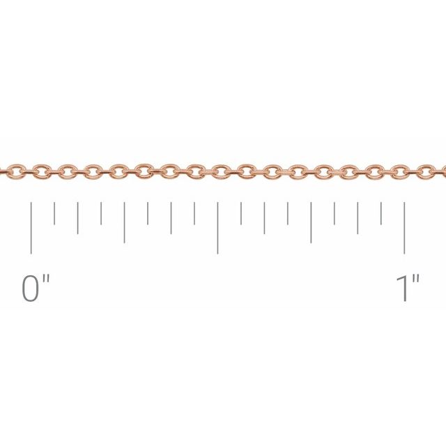 14K Rose Recycled Metal 1 mm Diamond-Cut Cable Chain by the Inch