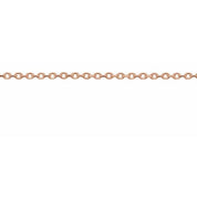 14K Rose Recycled Metal 1 mm Diamond-Cut Cable Chain by the Inch