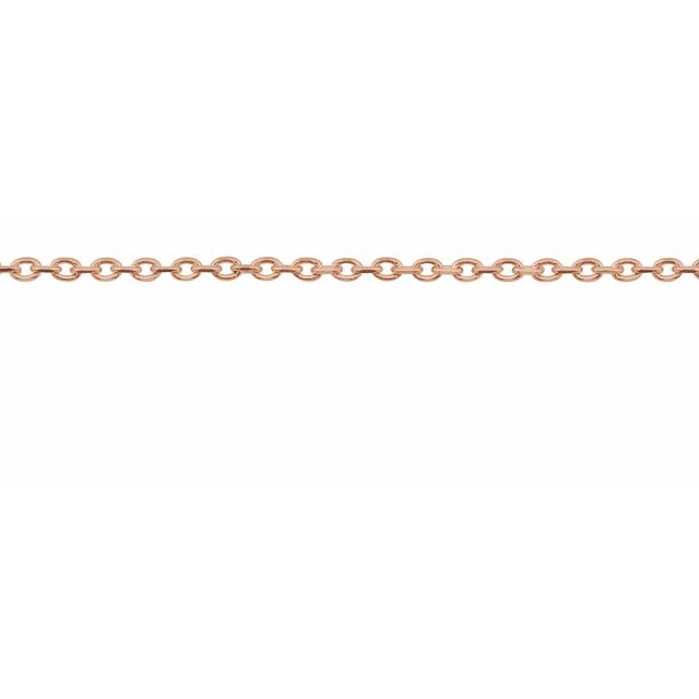 14K Rose Recycled Metal 1 mm Diamond-Cut Cable Chain by the Inch