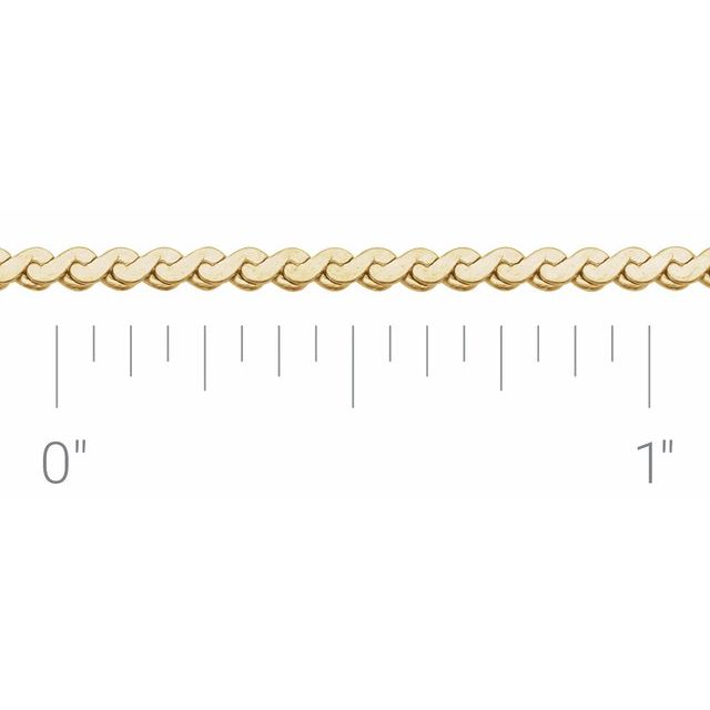 14K Yellow Gold-Filled 1.7 mm Serpentine Chain by the Inch