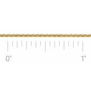 14K Yellow 1.05 mm Diamond-Cut Wheat Chain by the Inch