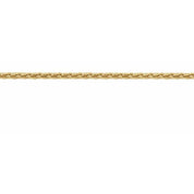 14K Yellow 1.05 mm Diamond-Cut Wheat Chain by the Inch