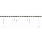 14K White 1.05 mm Diamond-Cut Wheat Chain by the Inch