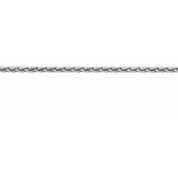 14K White 1.05 mm Diamond-Cut Wheat Chain by the Inch