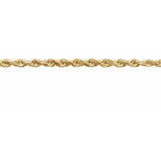 14K Yellow 1.6 mm Diamond-Cut Rope Chain by the Inch