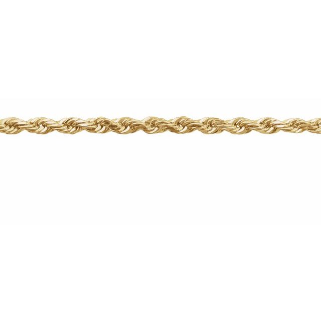 14K Yellow 1.6 mm Diamond-Cut Rope Chain by the Inch