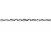 14K White 1.6 mm Diamond-Cut Rope Chain by the Inch