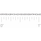 14K White Recycled Metal 1 mm Rope Chain by the Inch