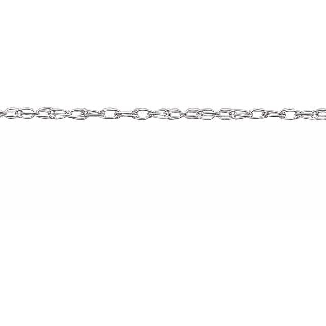 14K White Recycled Metal 1 mm Rope Chain by the Inch