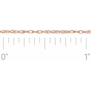 14K Rose Recycled Metal 1 mm Rope Chain by the Inch