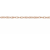 14K Rose Recycled Metal 1 mm Rope Chain by the Inch