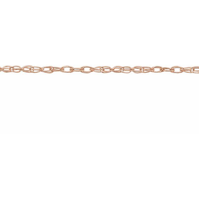 14K Rose Recycled Metal 1 mm Rope Chain by the Inch