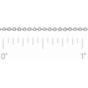 14K White Recycled Metal 1 mm Cable Chain by the Inch
