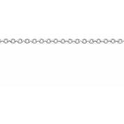 14K White Recycled Metal 1 mm Cable Chain by the Inch